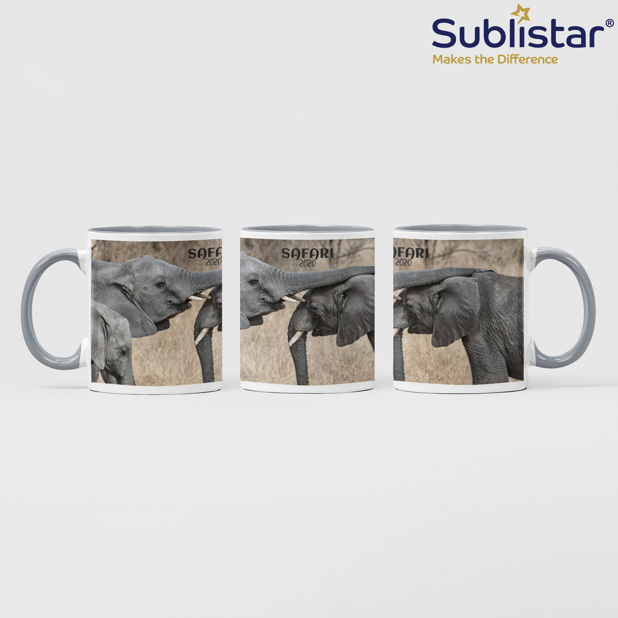 Keramiktasse TWO TONES & HANDLE 11oz, Sublistar®-Coating, div. Farben