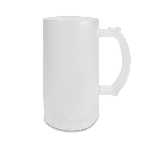 Glasbierkrug 16oz, außen satiniert