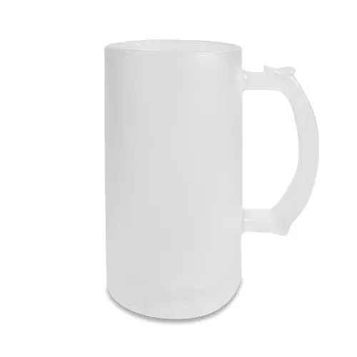 Glasbierkrug 16oz, außen satiniert, Handspülung empfohlen, 2 St./Pack, 24 St./Karton