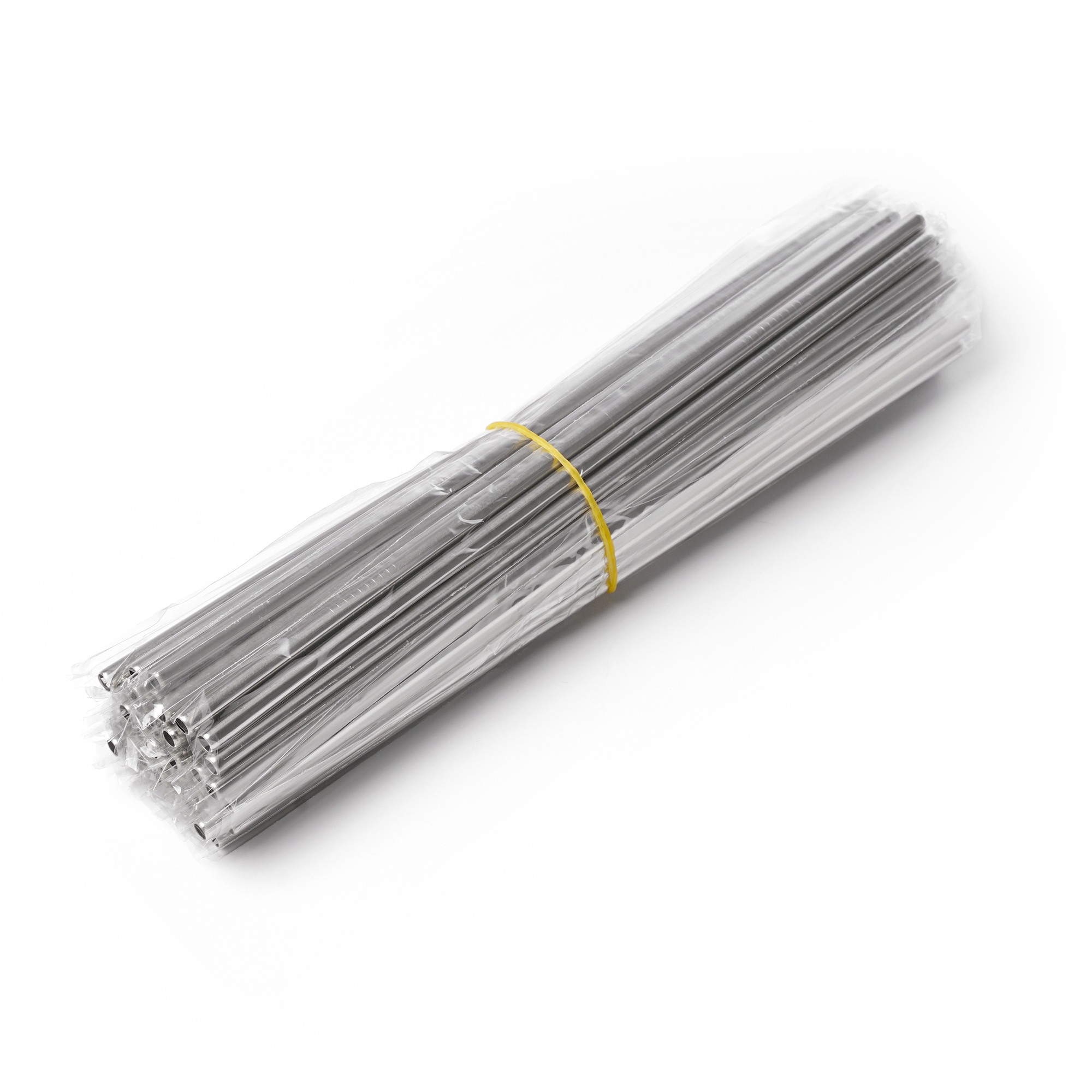 Paille en acier inoxydable, par exemple pour la bouteille SLIM, longueur env. 26 cm, paquet de 50 pièces