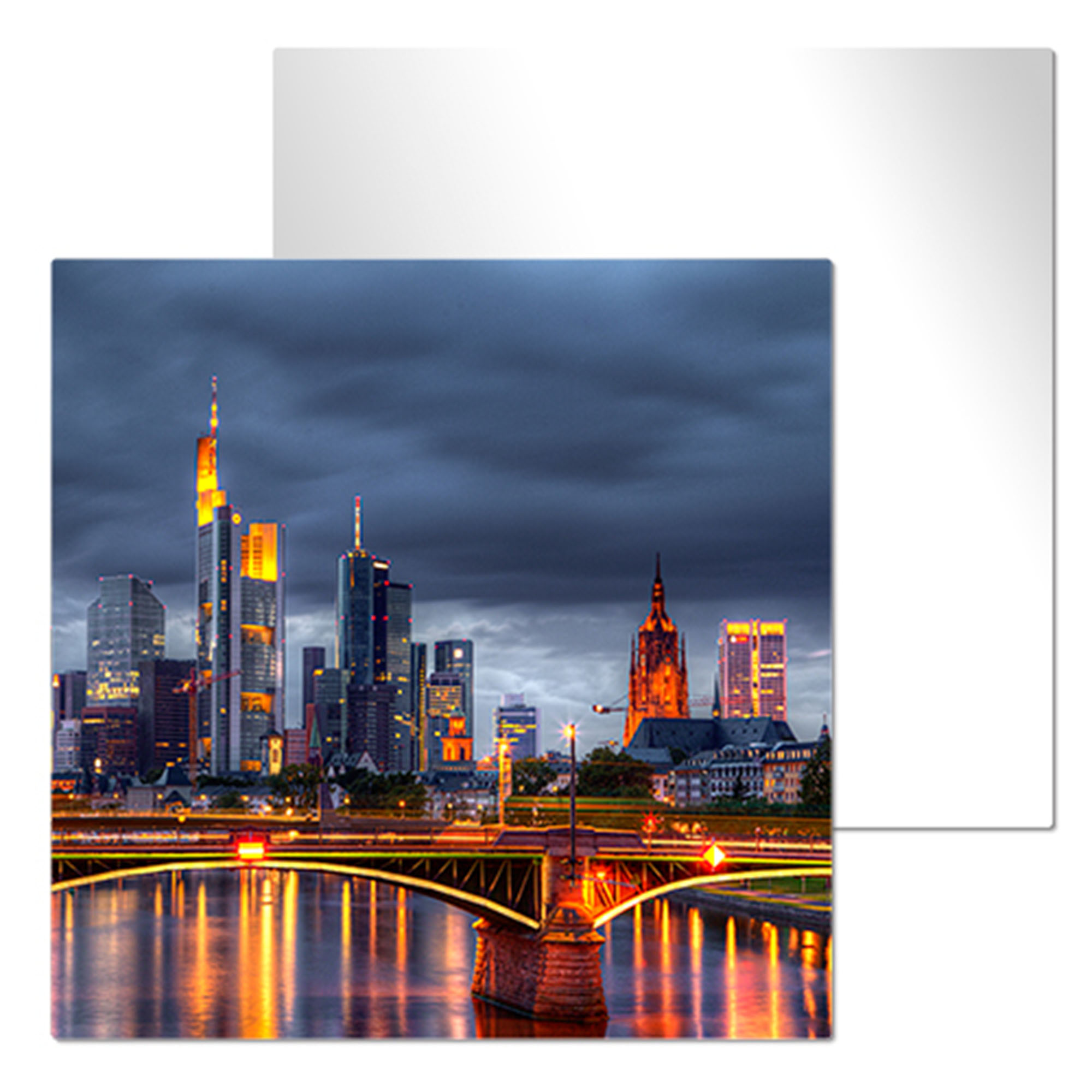 ChromaLuxe tableau photo en aluminium blanc brillant, 700 x 700 x 1,15 mm, coins arrondis, 10 pcs./carton