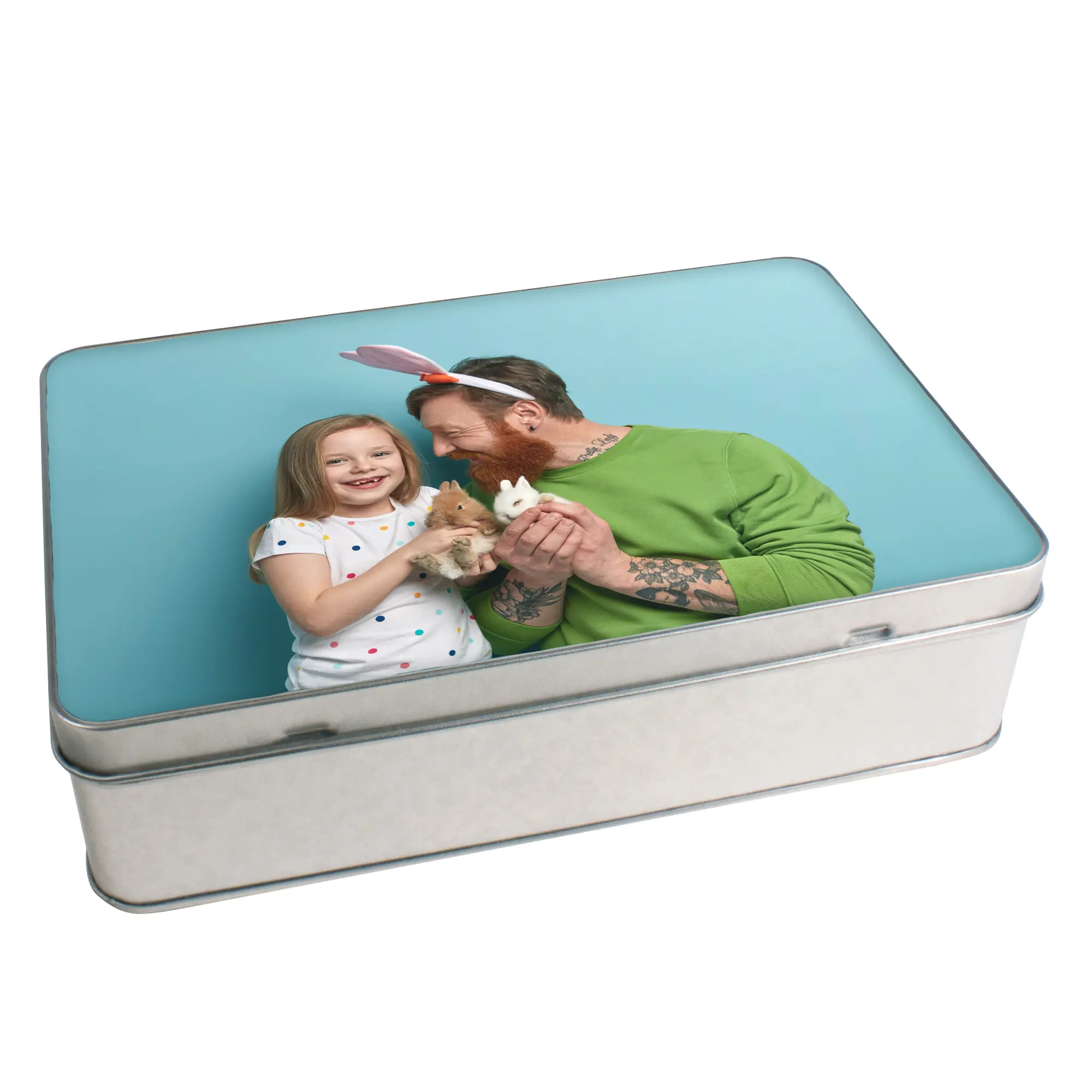 Sublistar® Boîte à cadeaux rectangle, couleur argent, taille 198 x 128 x 50 mm, 64 pcs./carton