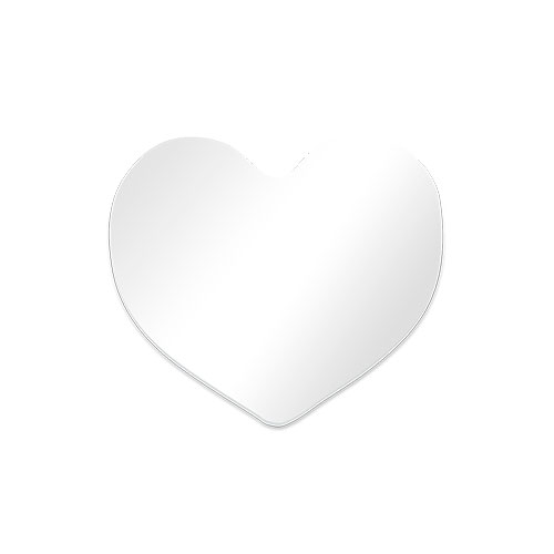 UNISUB Magnet pour réfrigérateur Ø 60 mm coeur, épaisseur 2 mm, imprimable recto, blanc brillant, 50 pcs./carton