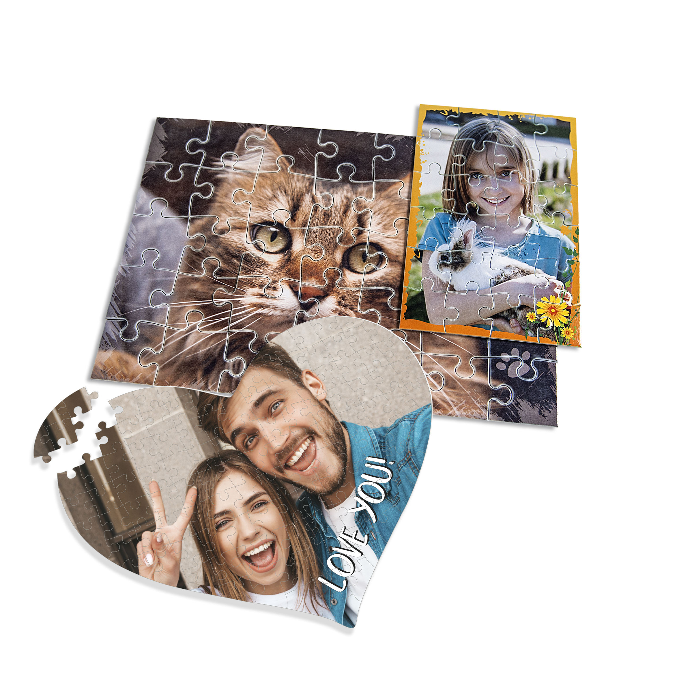 Kartonpuzzle rahmenlos, div. Ausführungen