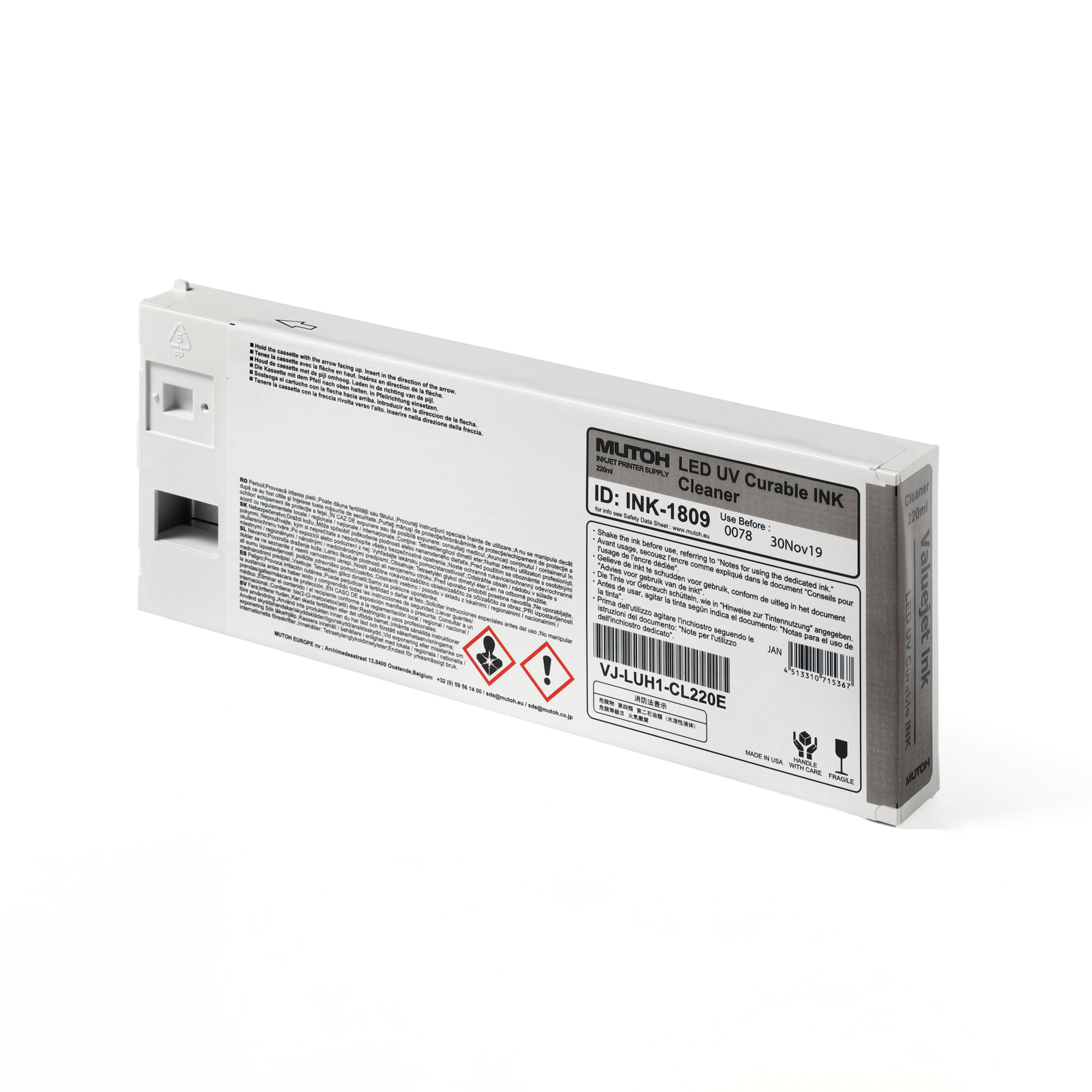 Cassette de nettoyage, 220 ml pour le démarrage initial ou le lavage