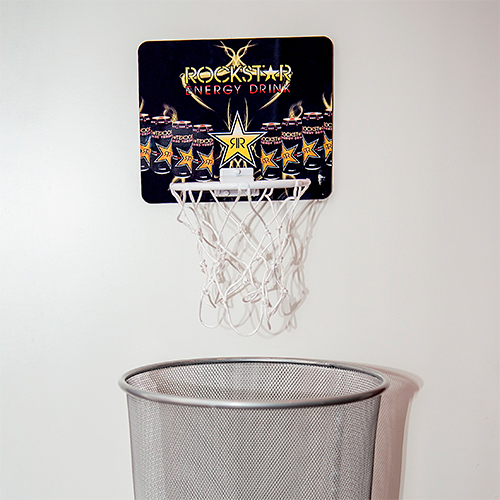 UNISUB Mini-Basketballkorb, Größe 190 x 230 mm, Farbe Weiß-glänzend