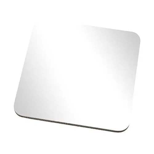 Sublistar® MDF Untersetzer, 95 x 95 x 3 mm, Rückseite Kork, Farbe Weiß-glänzend