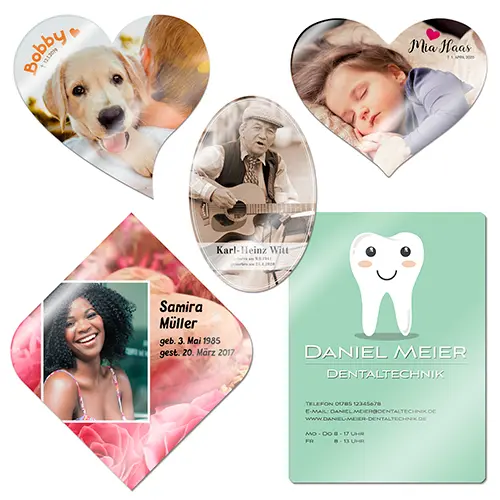 Duraluxe aluminium photo panel glossy white, various sizes