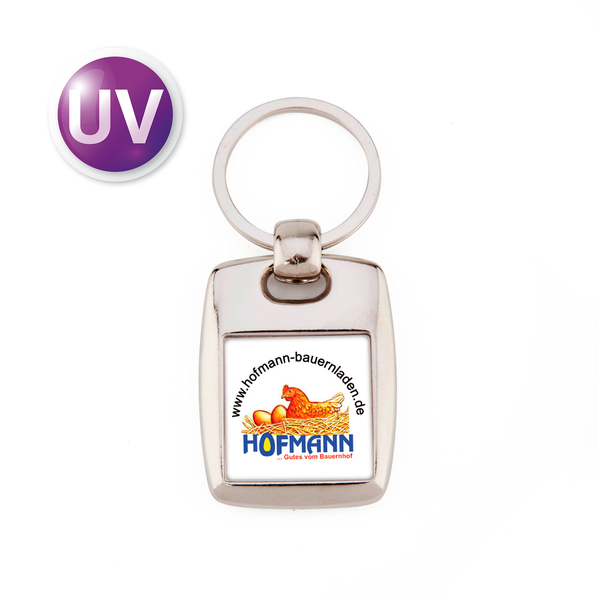 Porte-clés UV de Multiplexx, métal, diverses versions