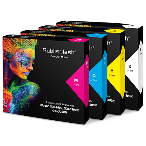 Sublisplash® für Ricoh GXe2600/3300N/7700N, 31 ml Kartusche, div. Farben