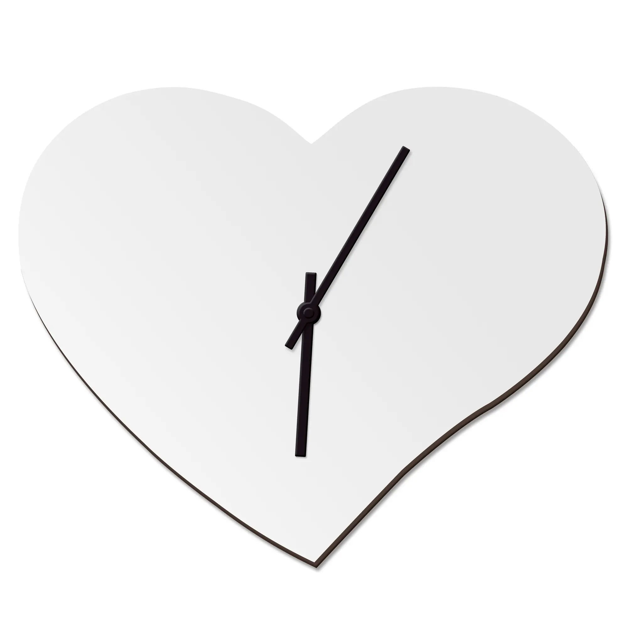 Hartfaser-Wanduhr Herzform, div. Ausführungen