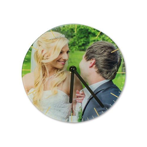 Horloge murale en verre lisse, diverses tailles