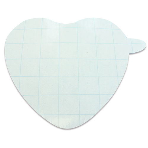 Doppelseitiges Klebeband für Geschenkdose Herz, Format 137 x 130 mm