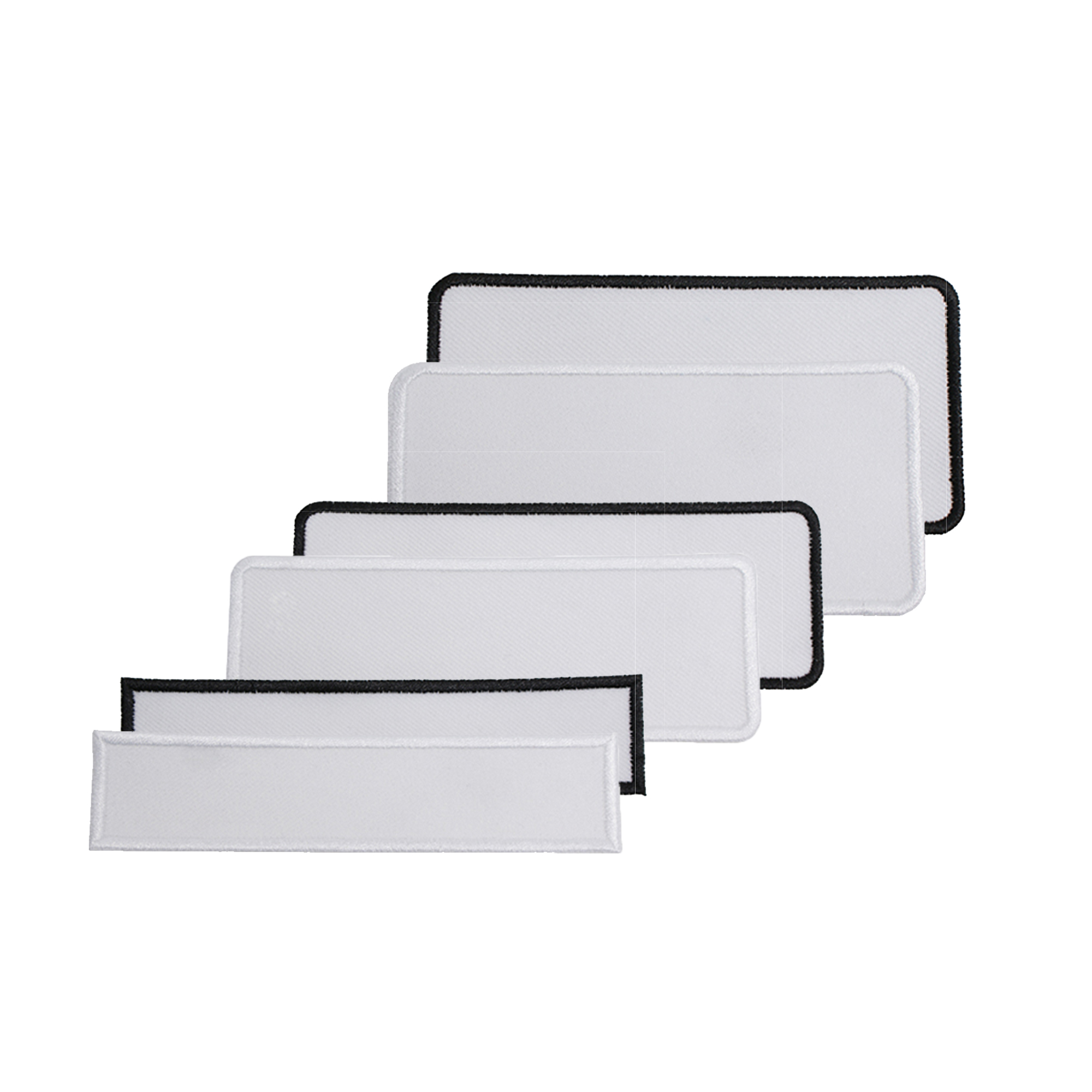 Etiquettes patch à coudre-rectangle, diverses tailles en couleurs