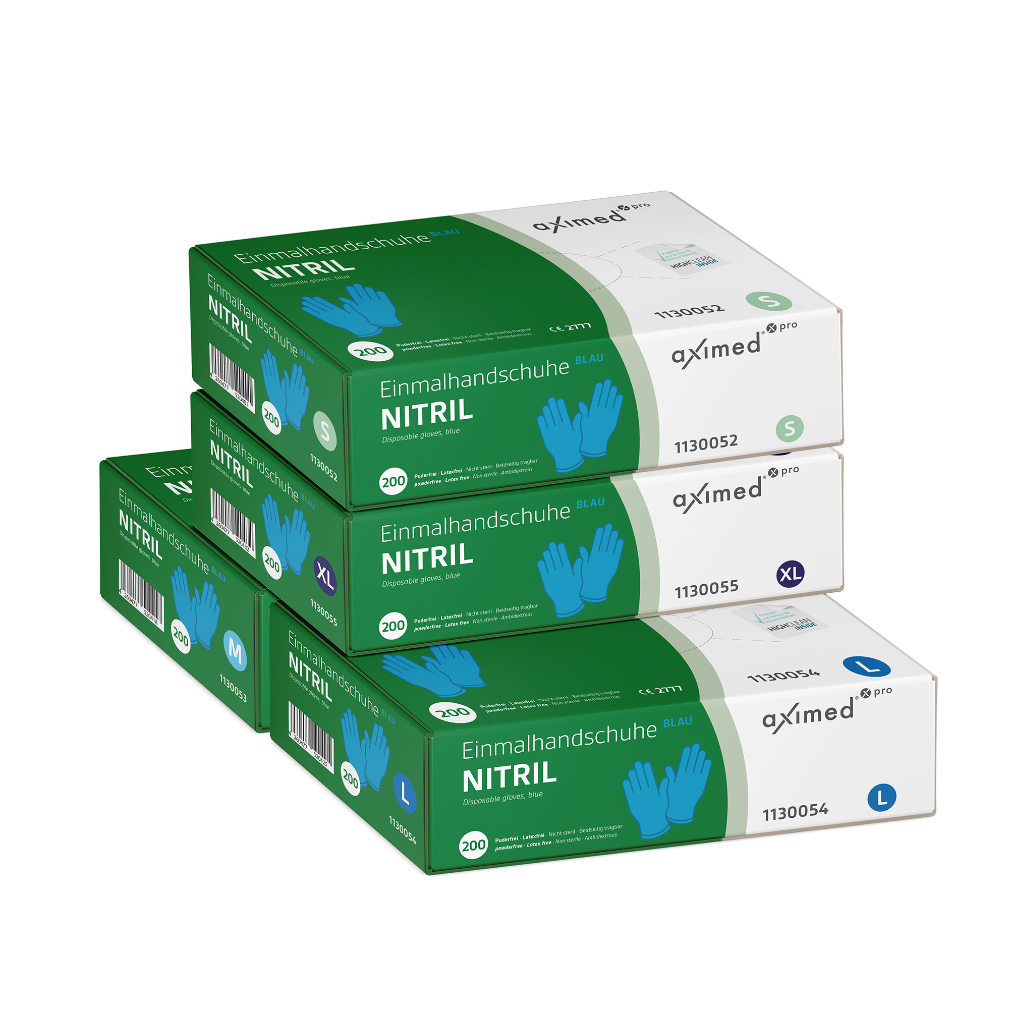 Nitrilhandschuhe in Spender-Box, div. Größen, 200 St./Pack