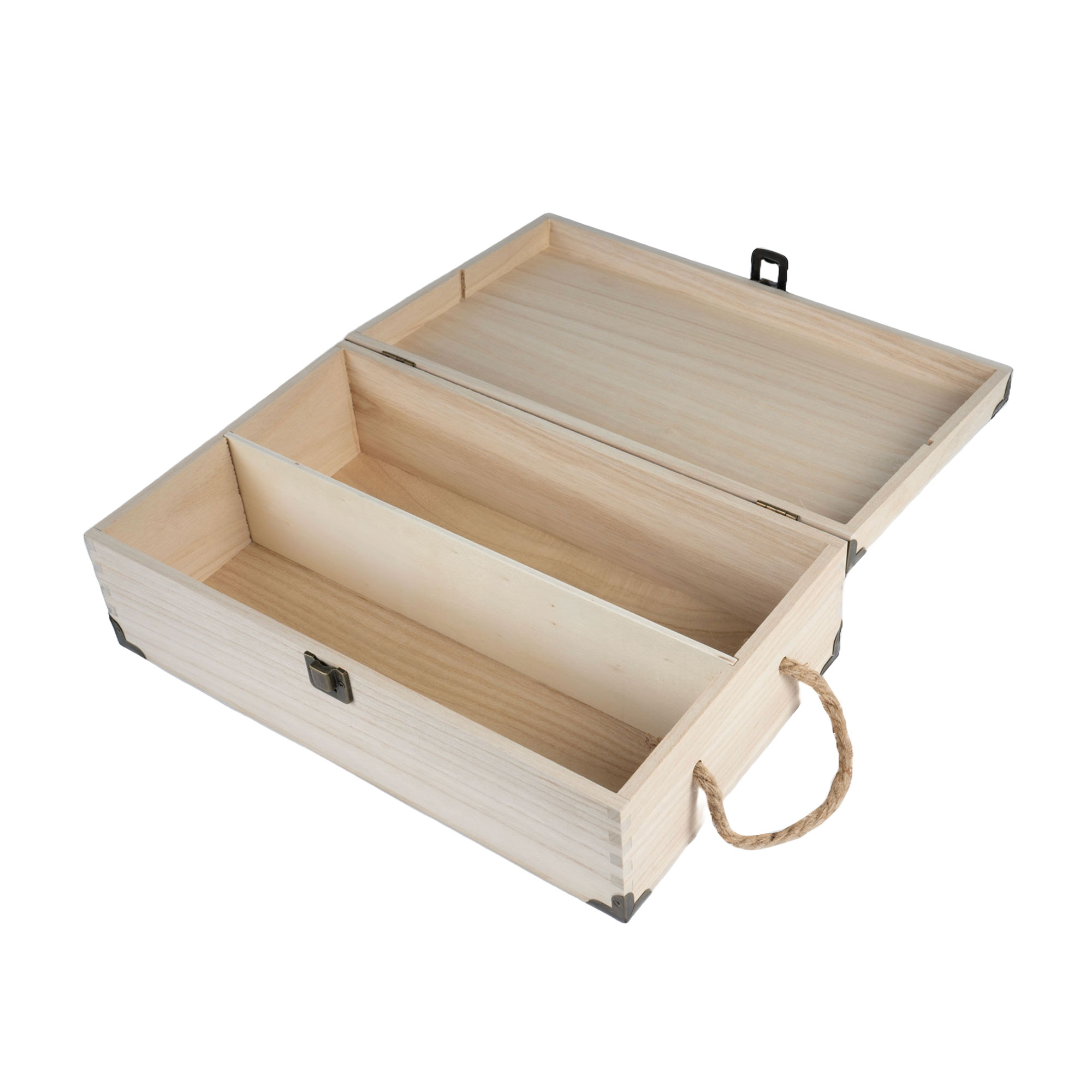 Holzbox für eine Flasche Wein/Sekt für UV & Lasergravur, div. Größen