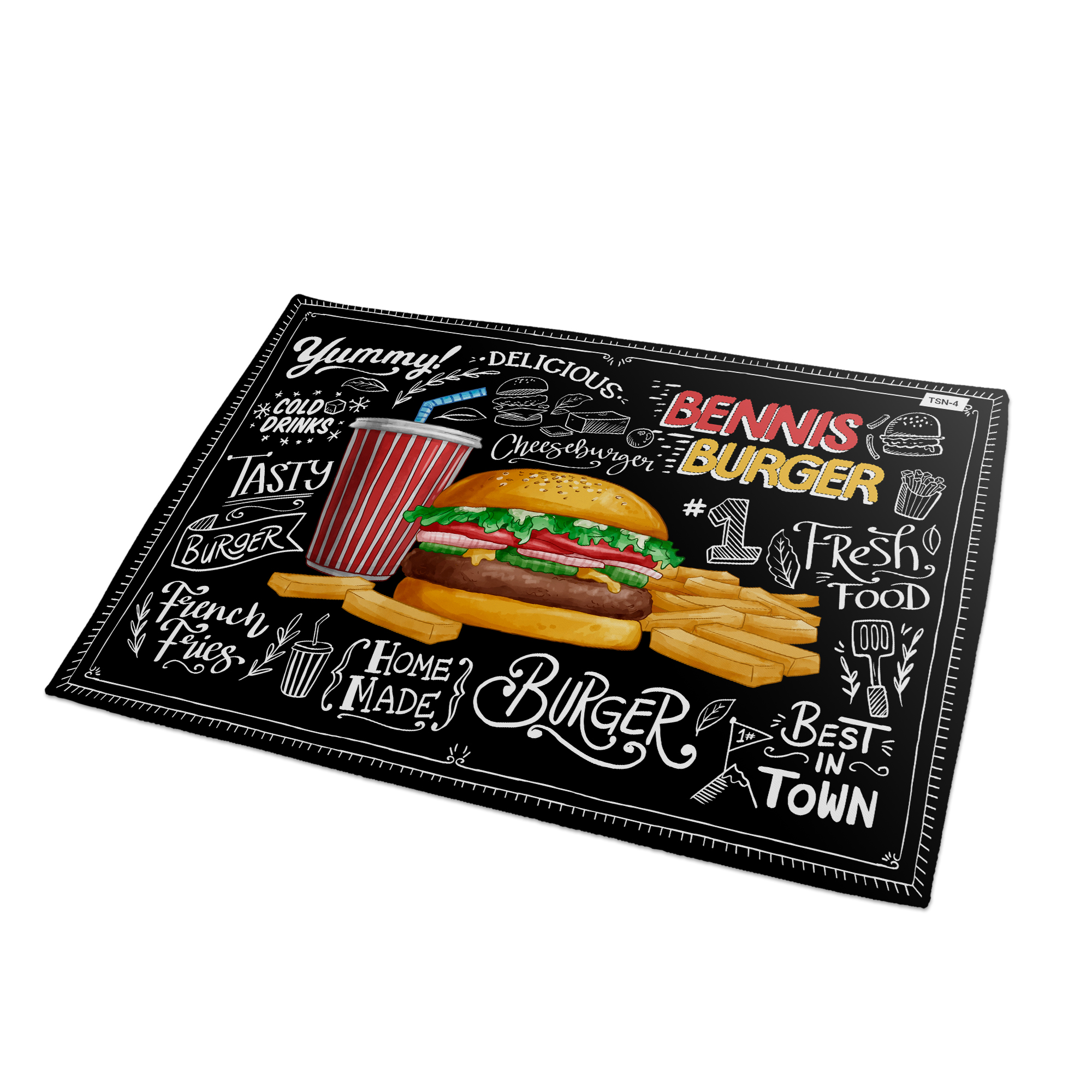Sublistar® Textil-Tischset 2-lagig weiß, Größe 415 x 290 mm