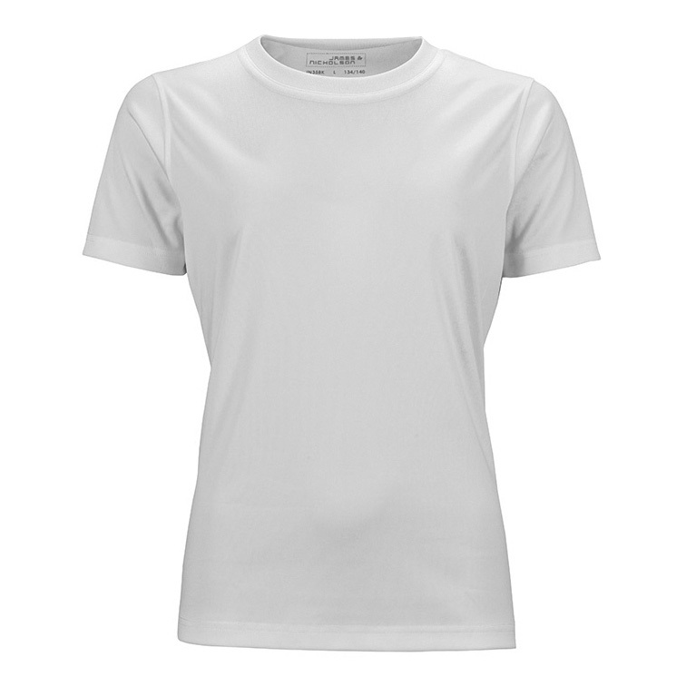 T-shirt actif femme, col rond, couleur White, divers tailles
