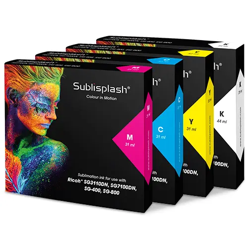 Sublisplash® für Ricoh SG 3110DN/7100DN, SG 400/800, 31/44 ml Kartusche, div. Farben