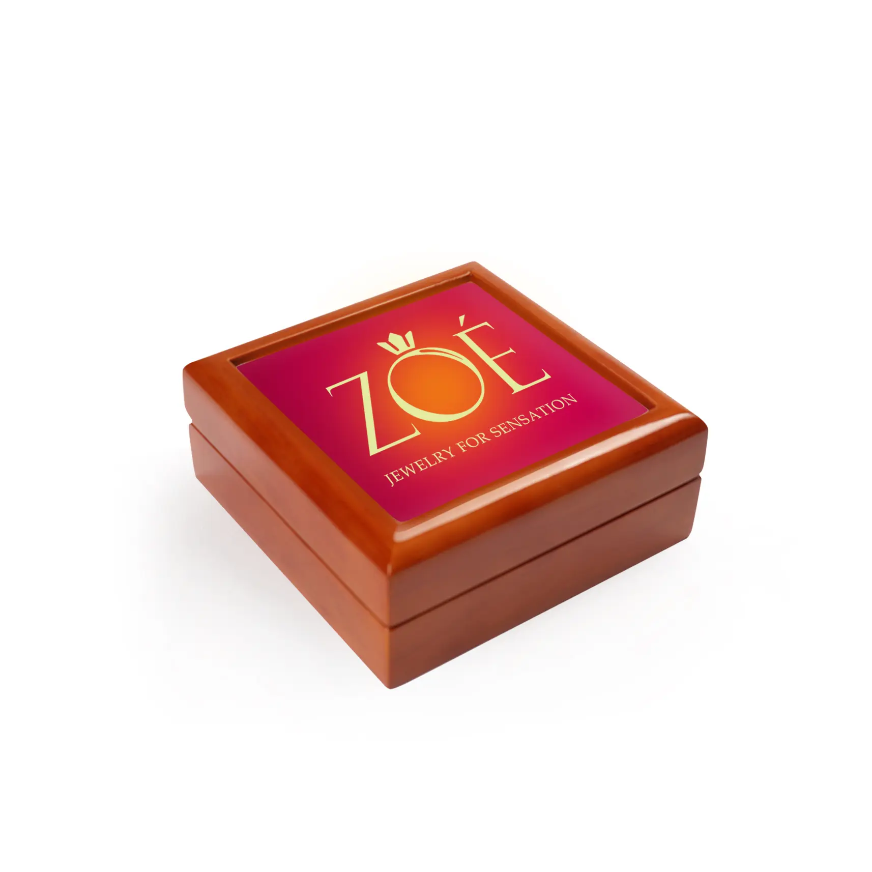 Geschenkkästchen rotbraun, Größe 140 x 140 x 60 mm