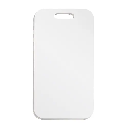 UNISUB Kofferanhänger, Größe 75 x 140 mm, Beidseitig bedruckbar, Farbe Weiß-glänzend