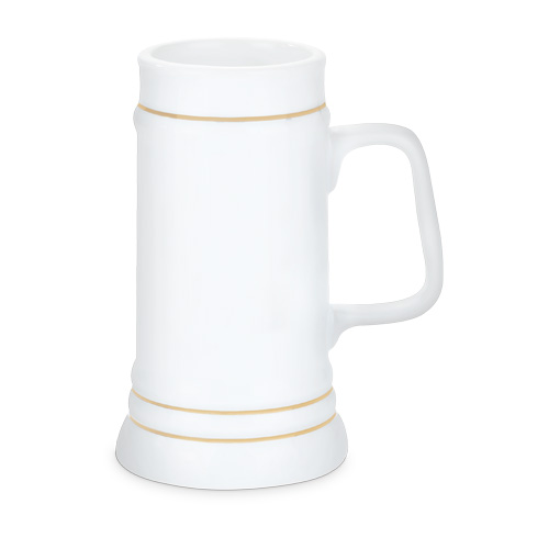 Chope à bière Upper Class STÄNDEKRUG 700 ml, couleur blanc sans couvercle, 18 pcs./carton