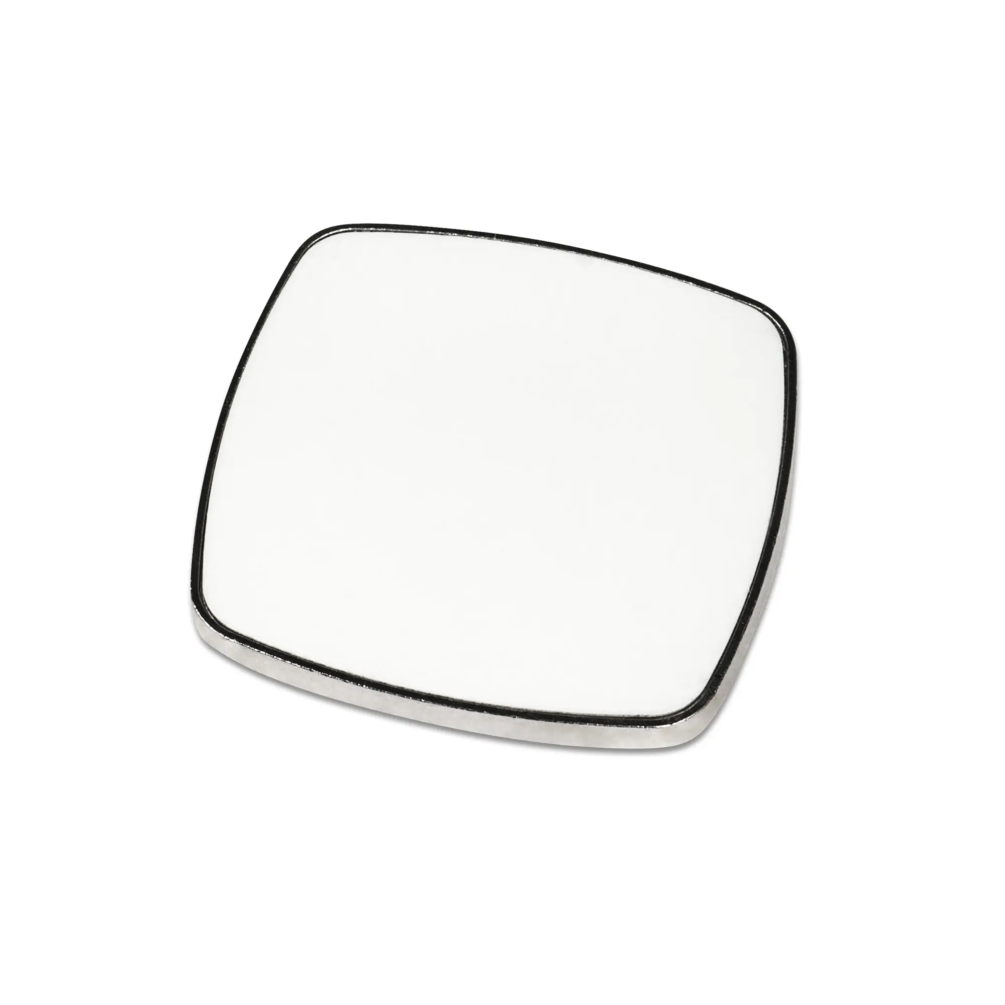 Metallmagnet Silber mit bedruckbarem weißen Alu-Einsatz, div. Ausführungen