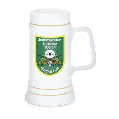 Bierkrug Upper Class STÄNDEKRUG 700 ml, Farbe Weiß ohne Deckel