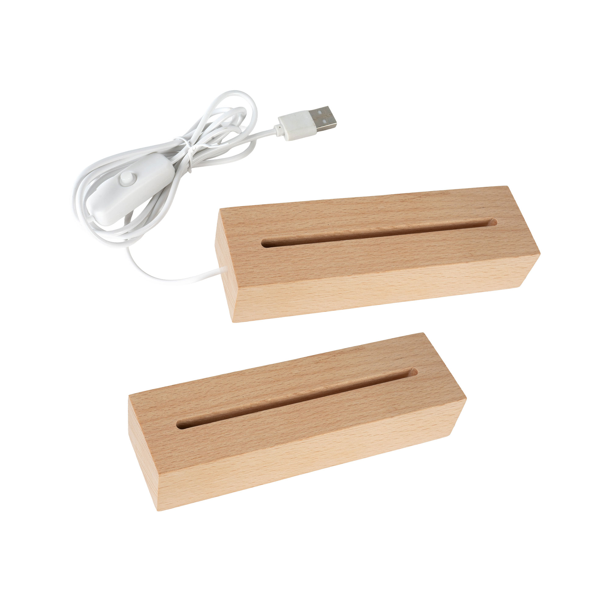Holzsockel für Acrylplatten L-ACR1-SHT-, div. Ausführungen