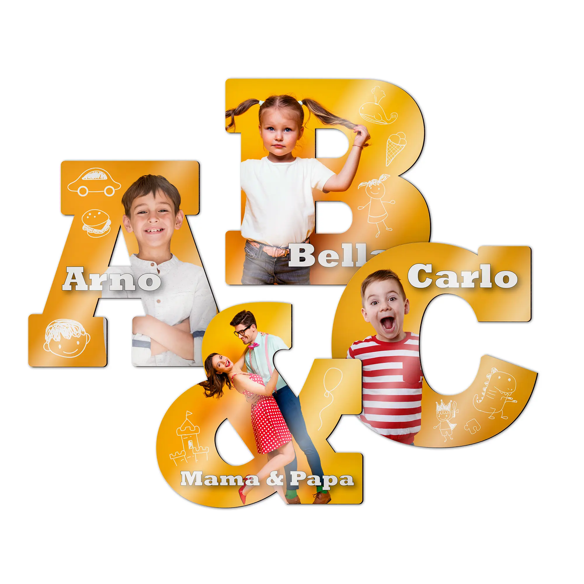 Sublistar® MDF Buchstaben und Sonderzeichen, Höhe 14 cm, 3 mm stark, 100 St./Karton