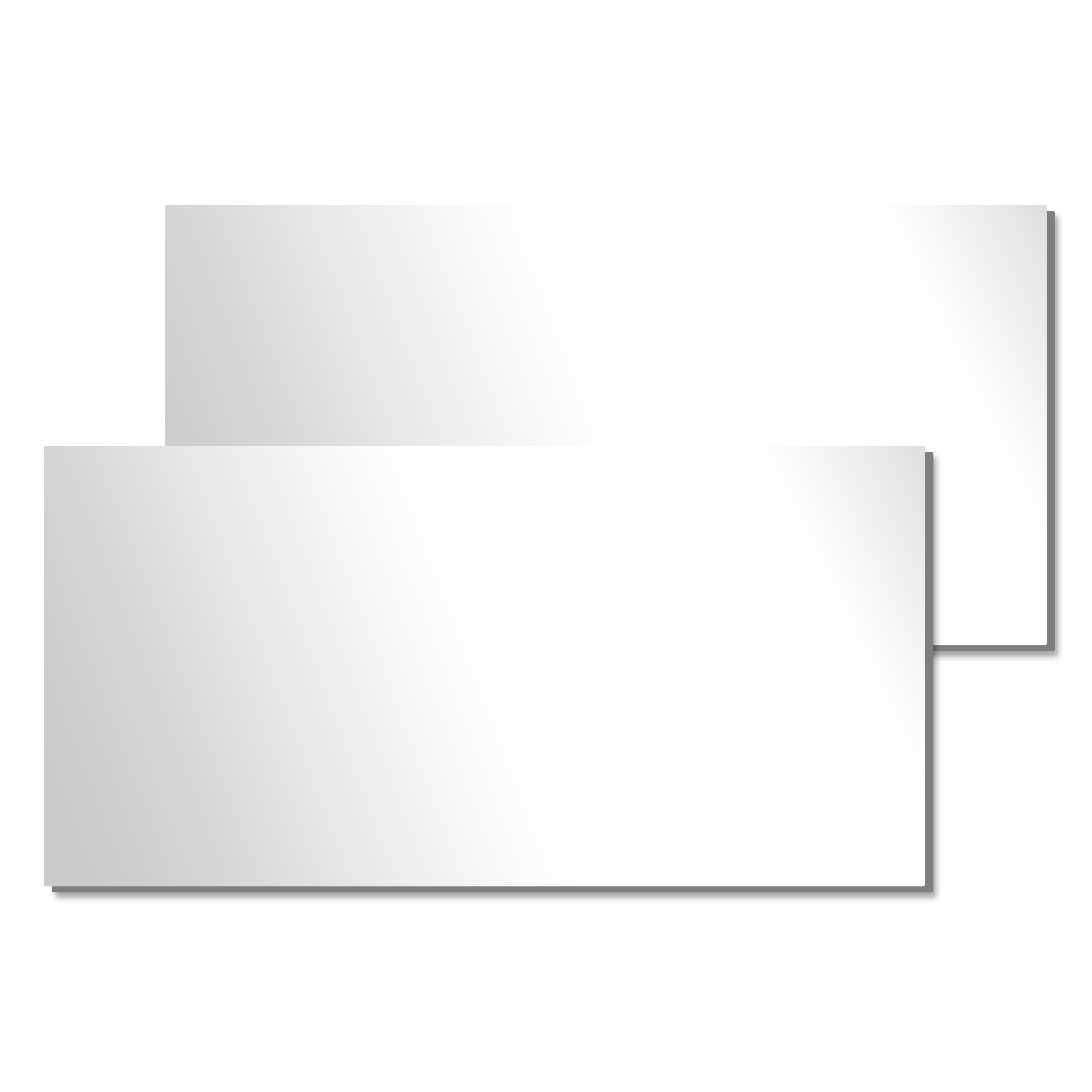 ChromaLuxe Alu-Plattenware 1200 x 600 x 1,15 mm, einseitig bedruckbar, spitze Ecken, Farbe Weiß-glänzend