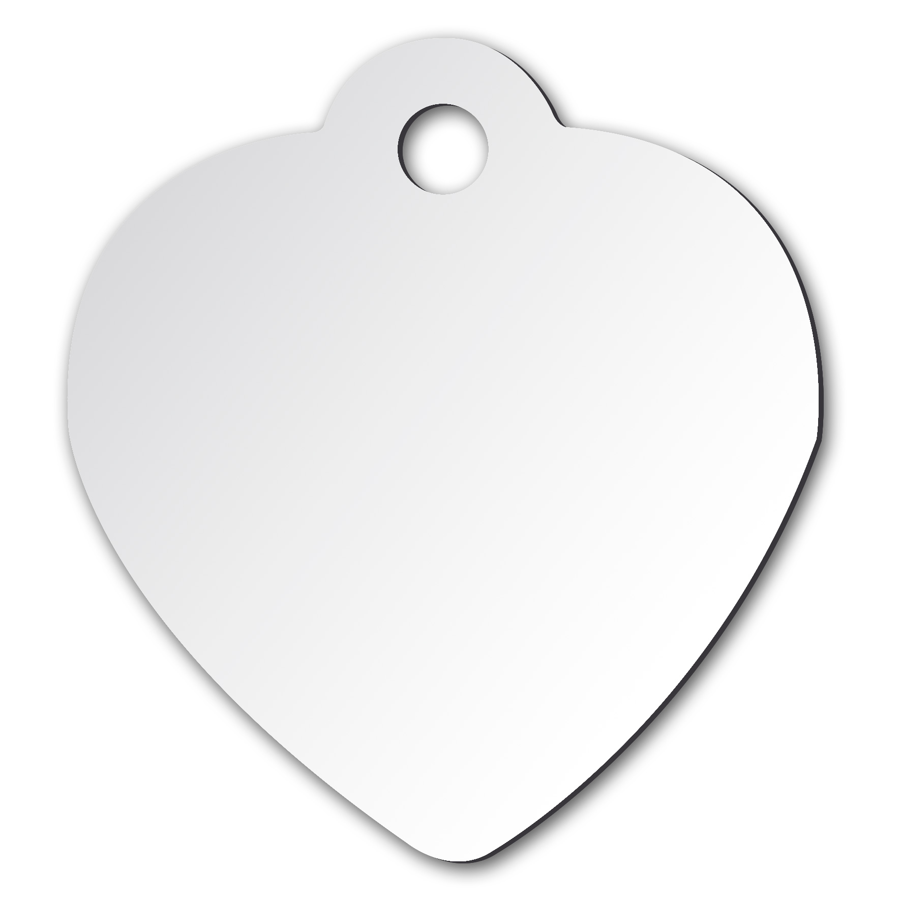 UNISUB Alu-Anhänger, weiß-glänzend, Herz 31 x 34 mm, einseitig bedruckbar