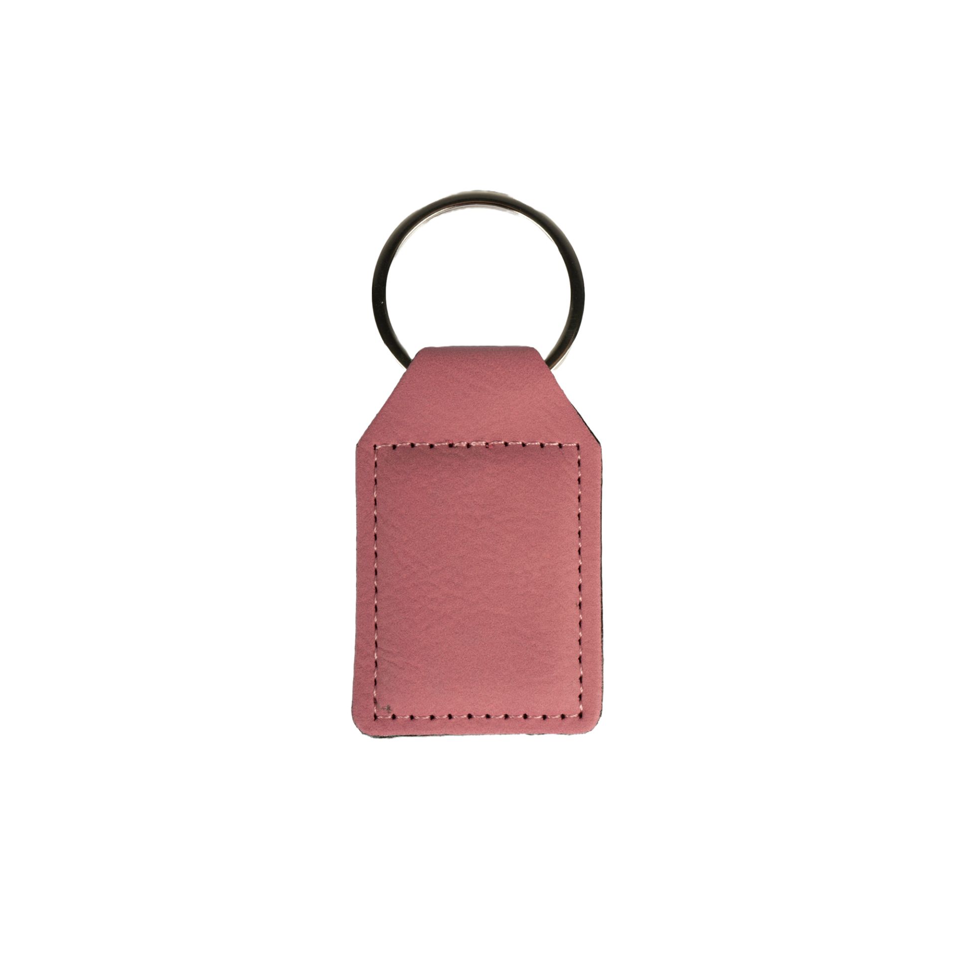 Porte-clés laser rectangulaire en similicuir 39 x 62 mm, div. couleurs