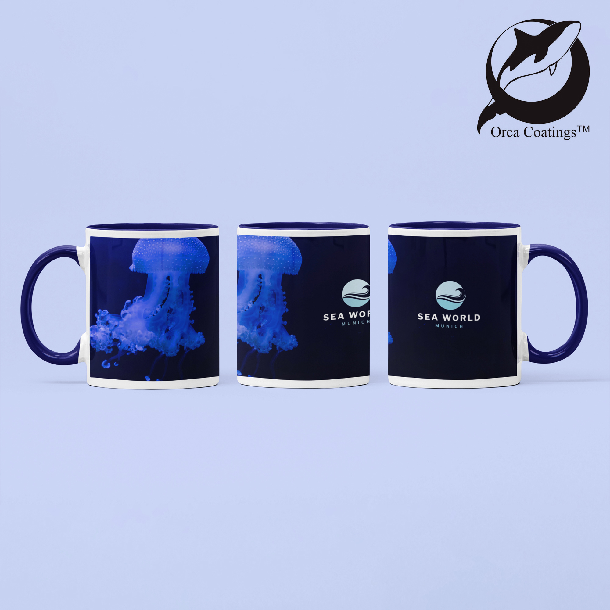 Tasse en céramique TWO TONES & HANDLE 11oz, Orca™ Coating, divers coloris