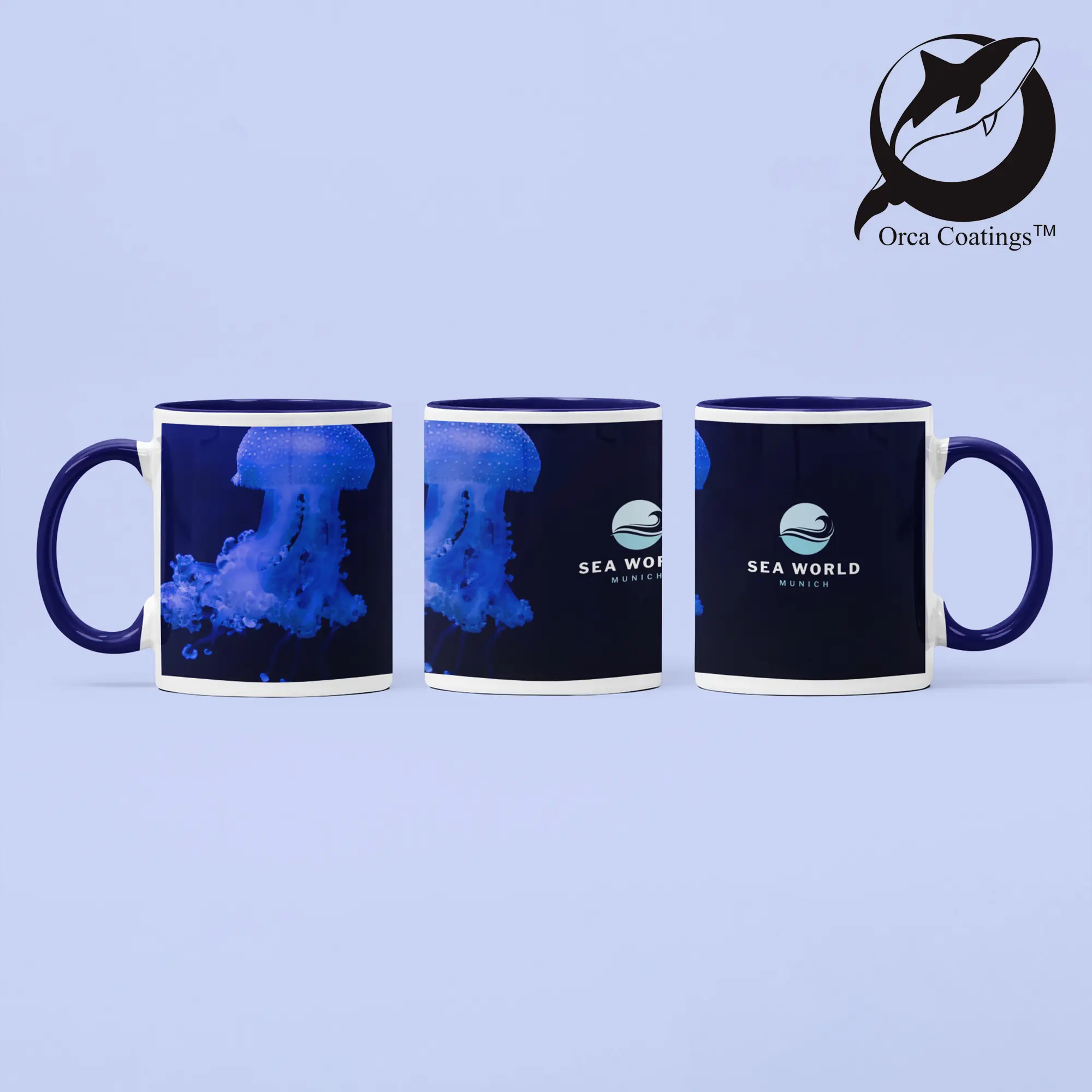 Keramiktasse TWO TONES & HANDLE 11oz, Orca™ Coating, div. Farben