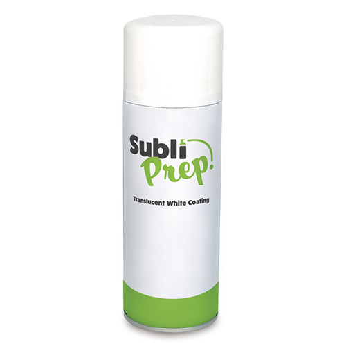 Grundlack Weiß-transluzent für den Sublimationstransfer, Subli Prep, 400 ml Sprühdose, grünes Etikett