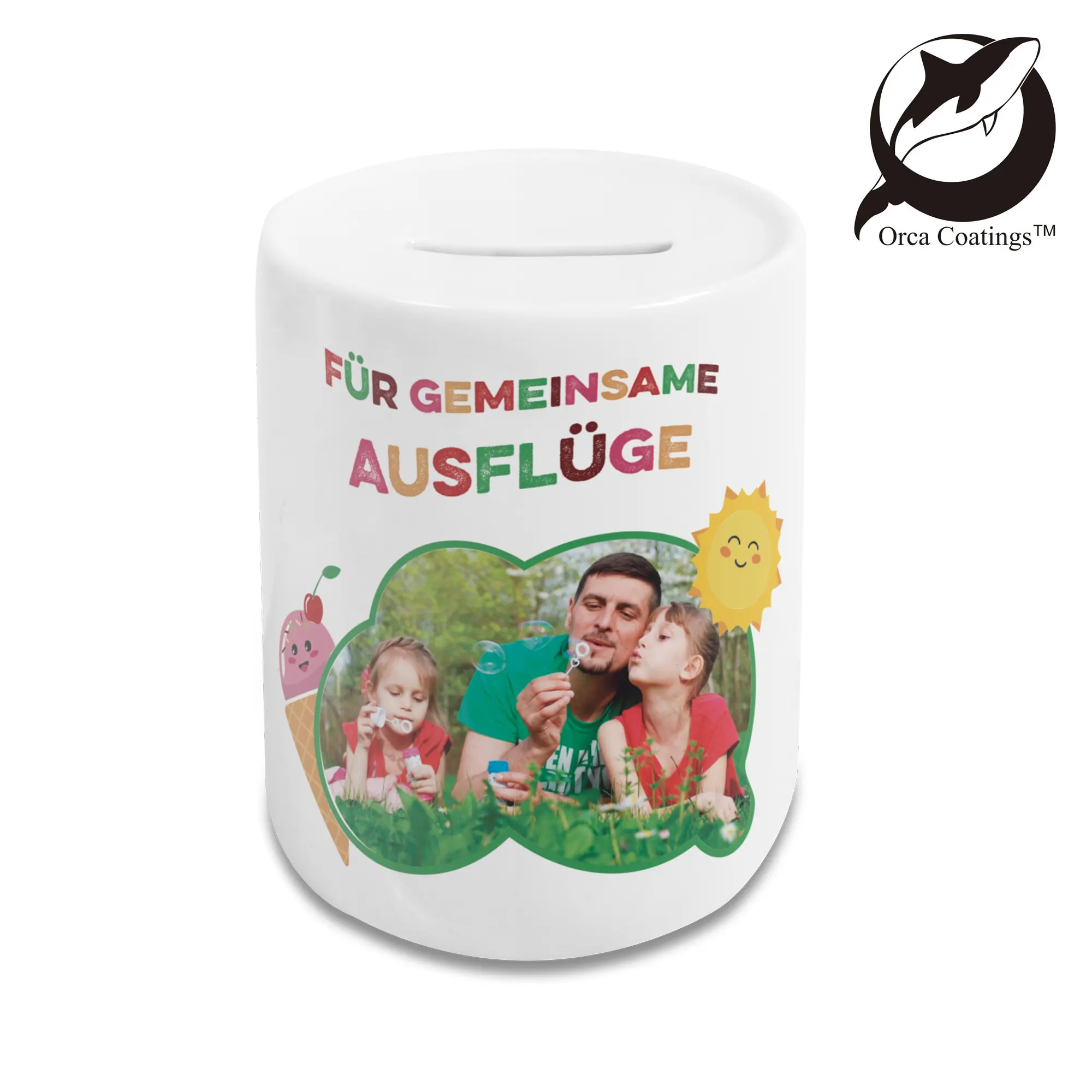 Tirelire pour transferts toner & sublimation, couleur blanc, 36 pcs./carton