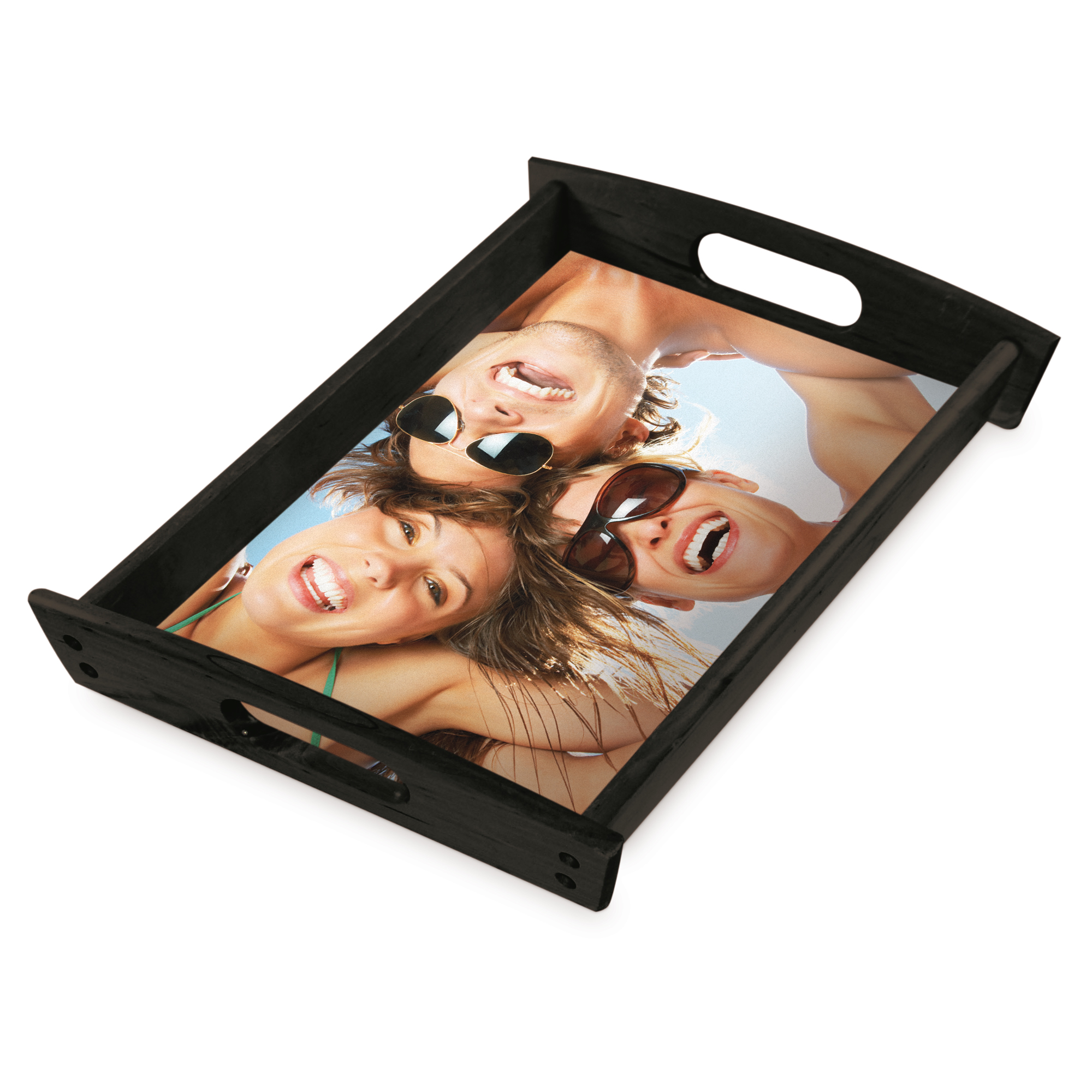 UNISUB Plateau en bois, taille 285 x 435 mm, couleur noir, 2 pcs./carton