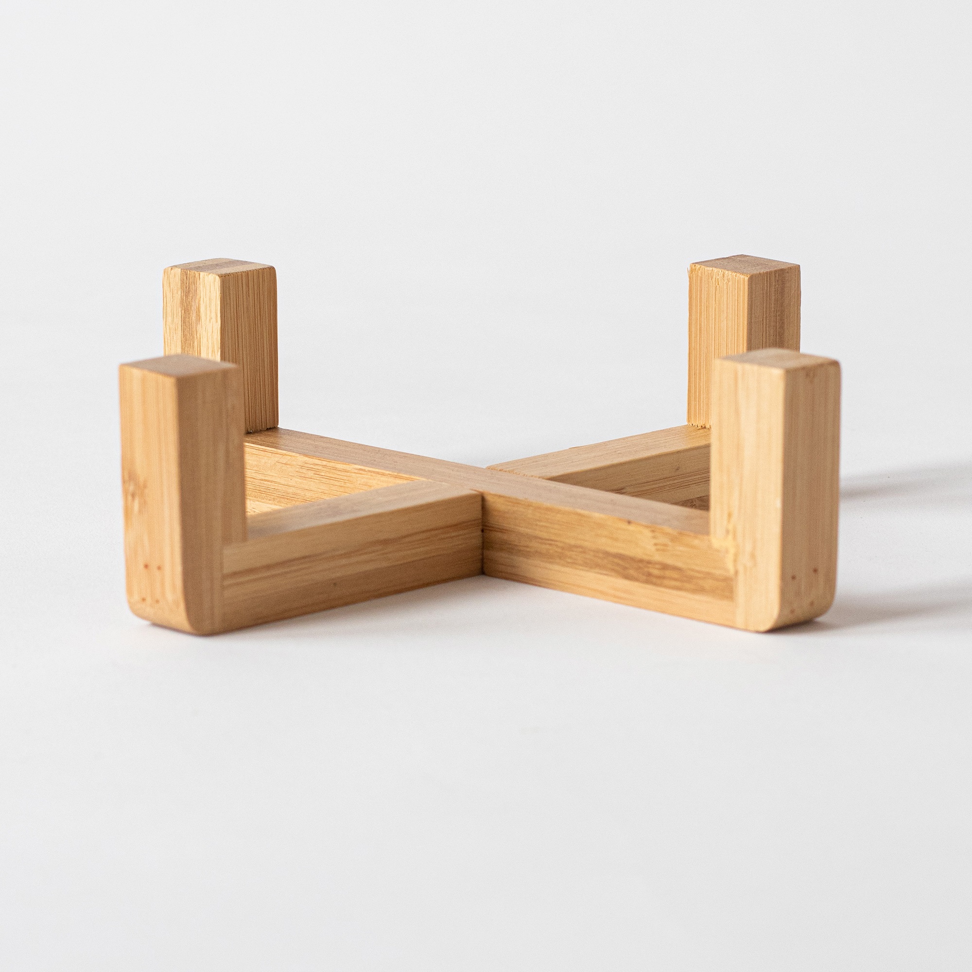 Support en bois de bambou pour bol en céramique KES-155, différentes variantes