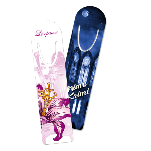 Marque-page en aluminium 32 x 128 mm, épaisseur 0,75 mm, couleur blanc-brillant, 25 pcs/carton