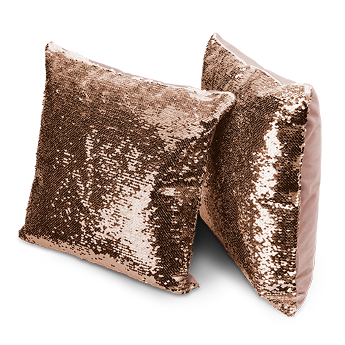 Housse de coussin à paillettes, en différentes tailles et couleurs