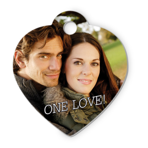 UNISUB pendentifs aluminium blanc brillant, coeur 31 x 34 mm, imprimable d’une face, 25 pcs./carton