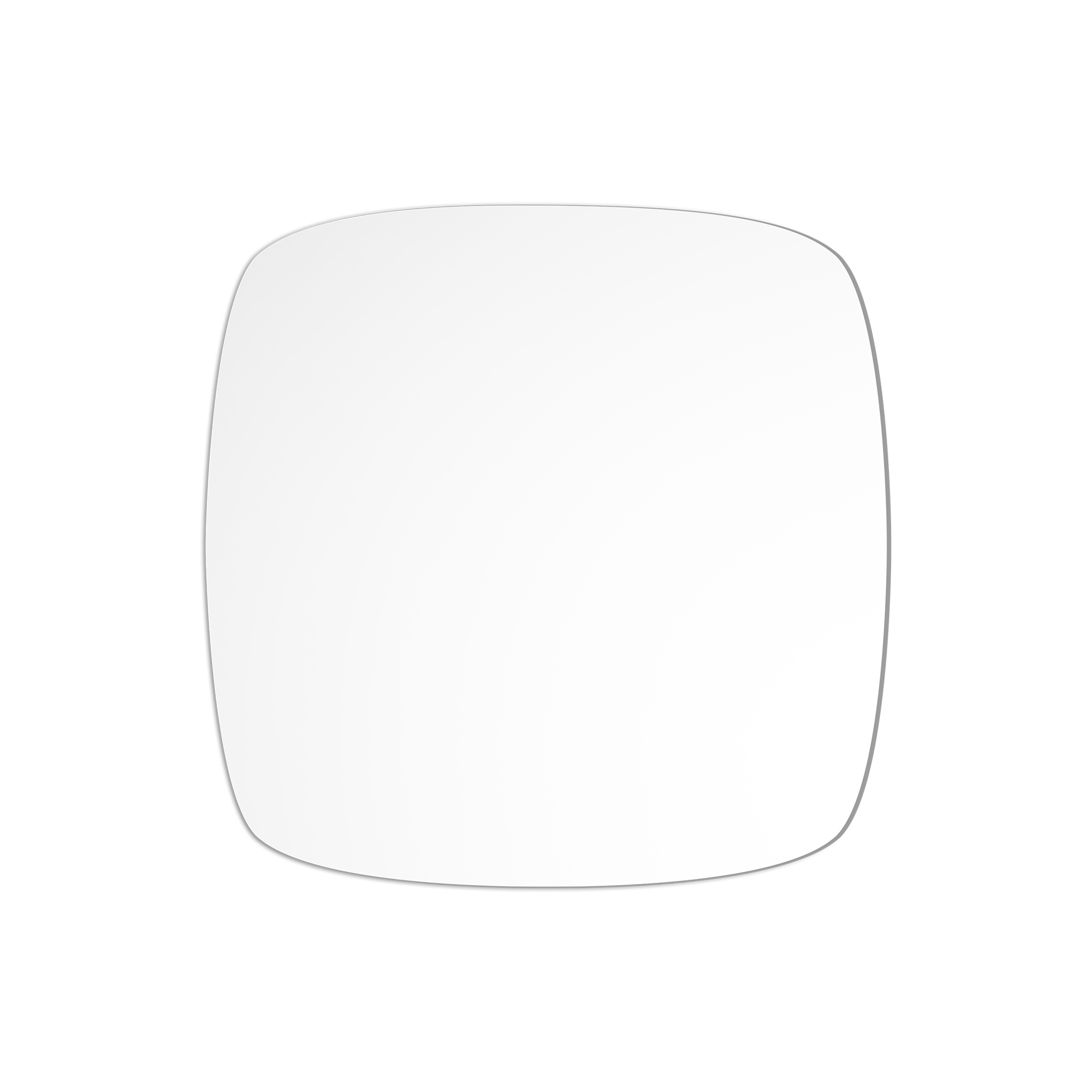 Alu-Ersatzplatte für Metallmagnet Silber MAGM-Q, Quadrat, weiß-glänzend, Größe 58 x 58 mm