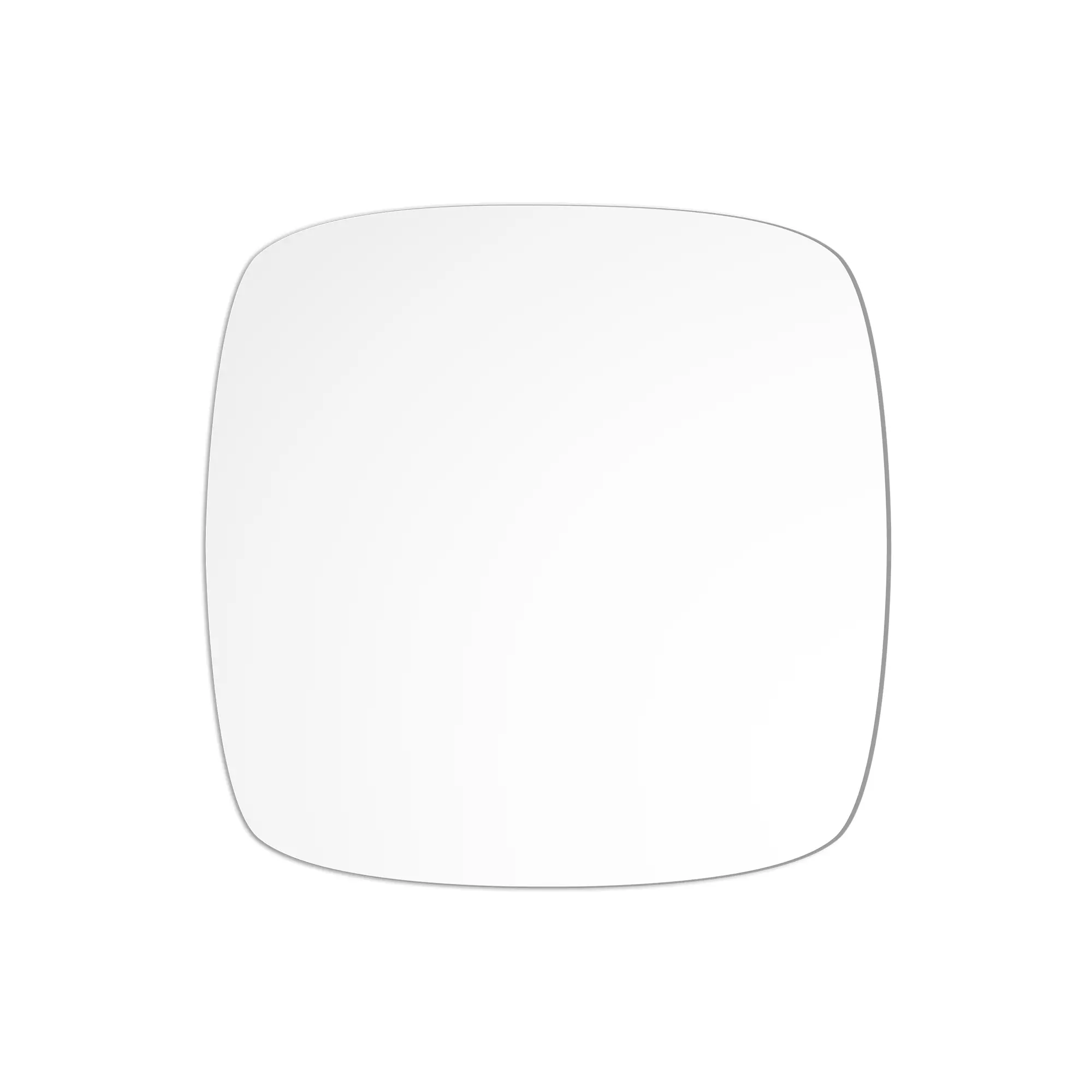 Replacement plate aluminium for silver metal magnet MAGM-Q, square, glossy white, size 58 x 58 mm, 100 pcs./pack