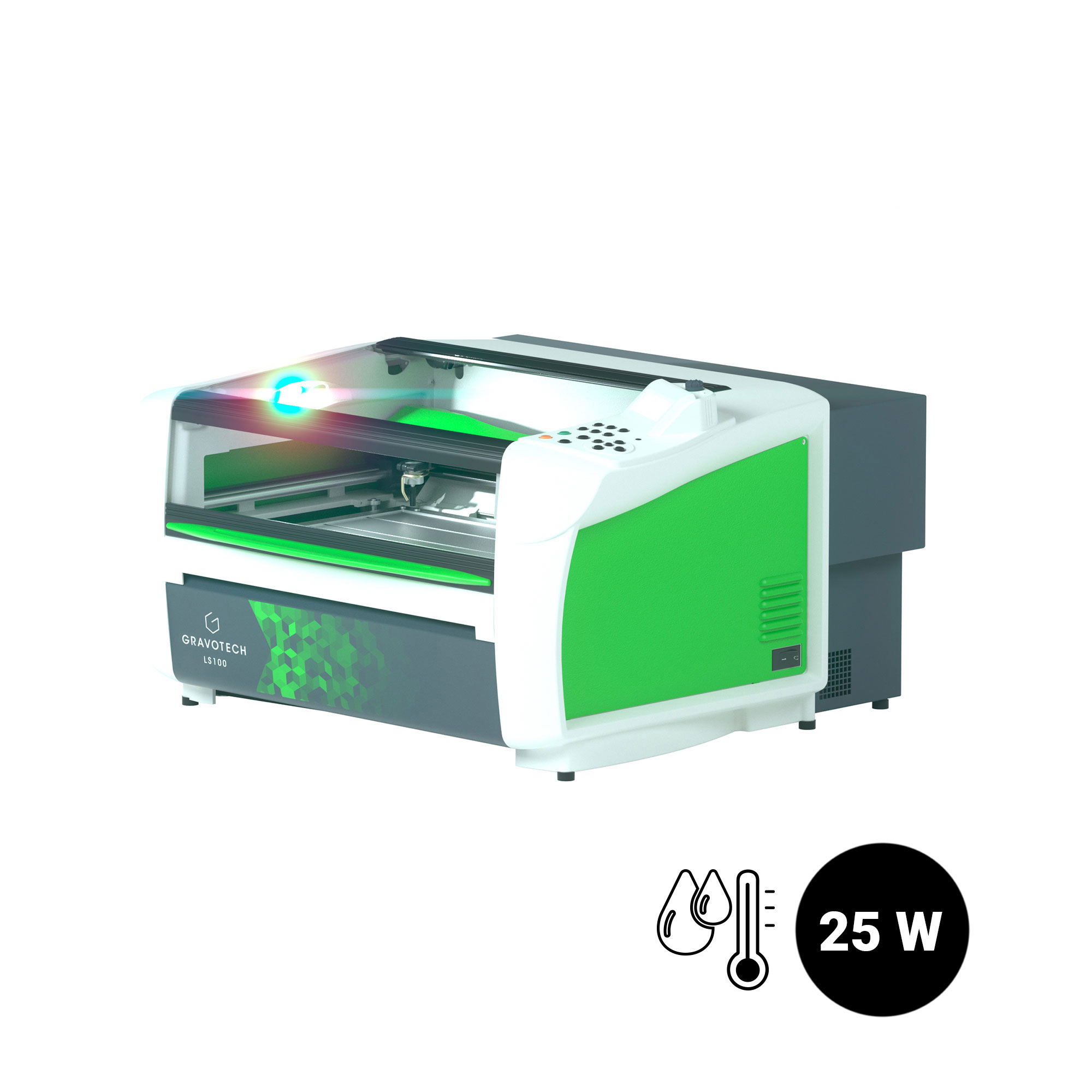 Gravotech LS100 CO2 Graveur Laser, 25 watts Laser CO2 avec refroidissement par eau