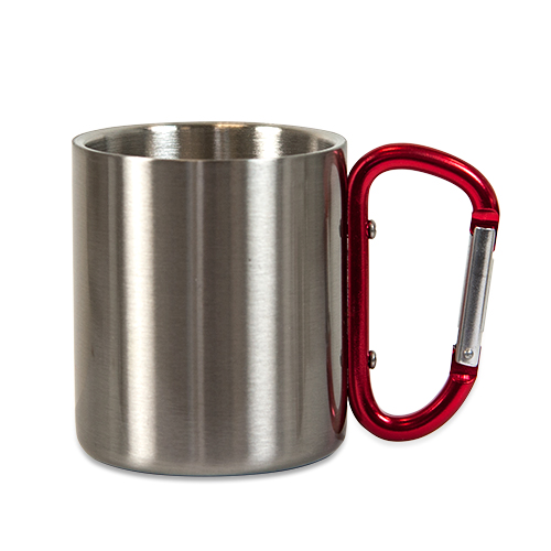 Edelstahltasse TREK-, mit Karabiner, für Sublimation Edelstahltasse TREK-, mit Karabiner, für Sublimation