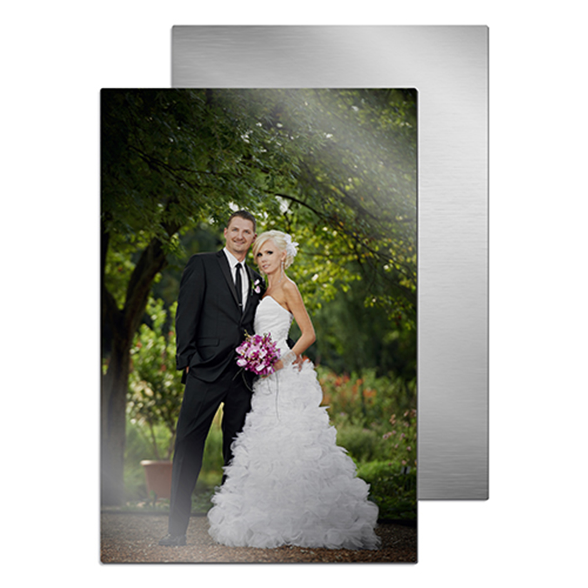 ChromaLuxe Alu-Fototafel silber-gebürstet, 400 x 600 x 1,15 mm, Ecken gerundet
