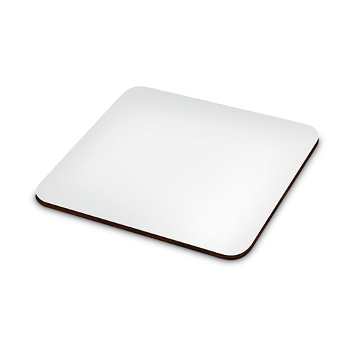 Sublistar® Dessous de verre en MDF, 90 x 90 x 3 mm, couleur blanc brillant, 60 pcs,/pack, 240 pcs,/carton