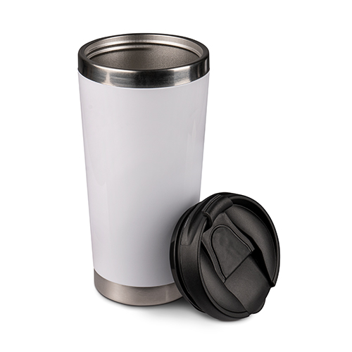 Gobelet en inox en forme conique, 420 ml, plastifié, diverses versions