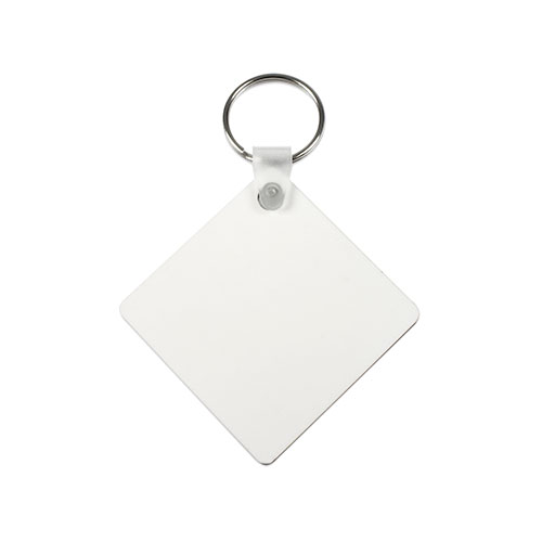 Sublistar® Porte-clés en MDF blanc brillant, imprimable recto-verso, diverses tailles